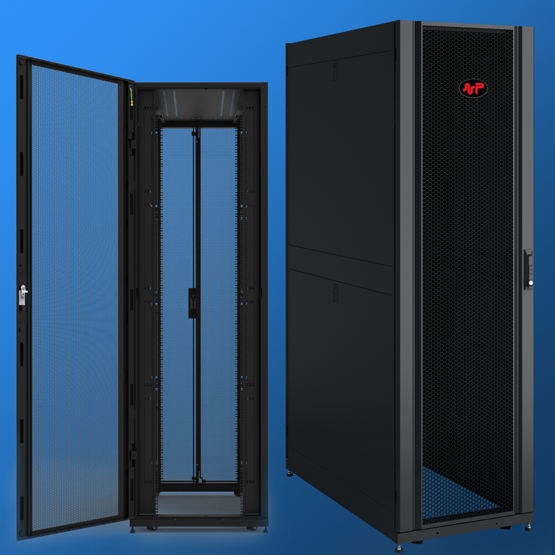 Durable server racks for enterprise and colocation facilities - Durable steel server rack designed for enterprise and colocation data centers.