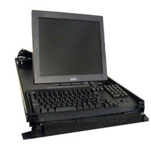 Dell 1U Rack Mount KMM Console with Integrated Keyboard and Monitor