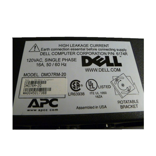 Dell 1U Rack Mount Power Distribution Unit 16AMP PDU Model 6174R