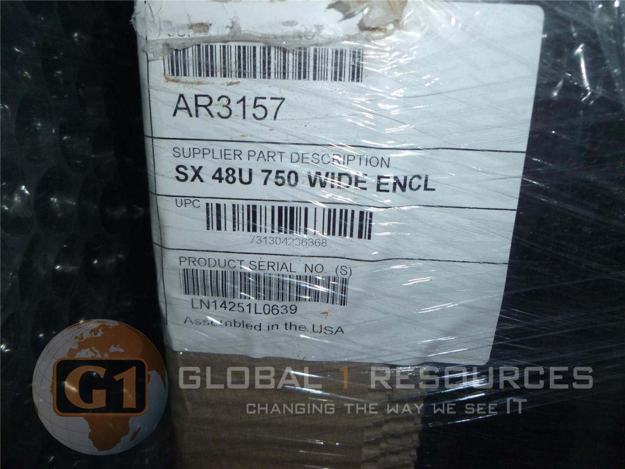 APC AR3157 48U Server Rack Enclosure - 750mm Wide, Refurbished, Optimized Airflow