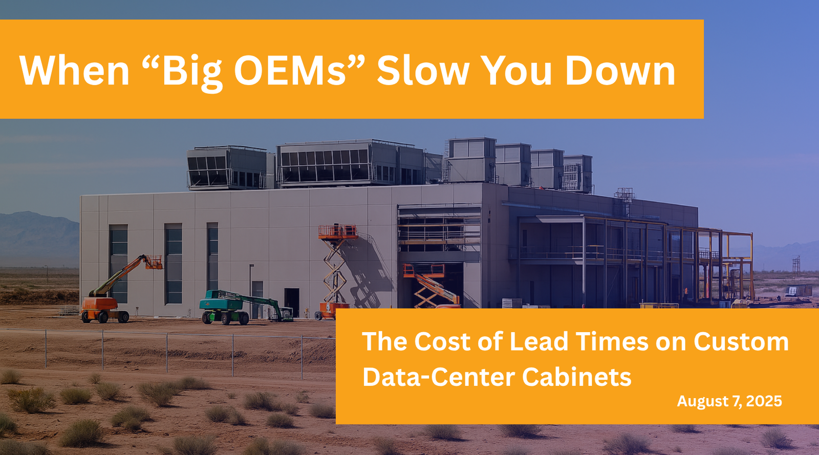 Fast Lead Times and Reduced Procurement Costs - Data Center Cabinets