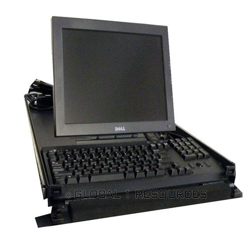 Dell 1U Rack Mount KMM Console with Integrated Keyboard and Monitor ...