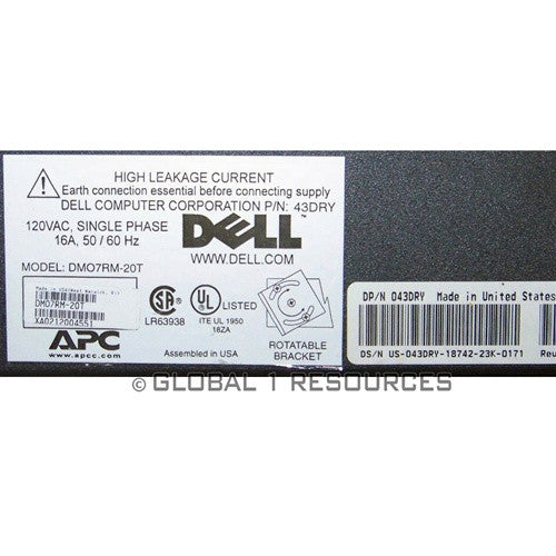 Dell 1U 43DRY Rack Mount PDU